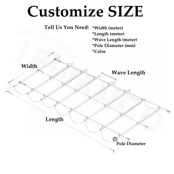 Retractable Wave Shade Canopy