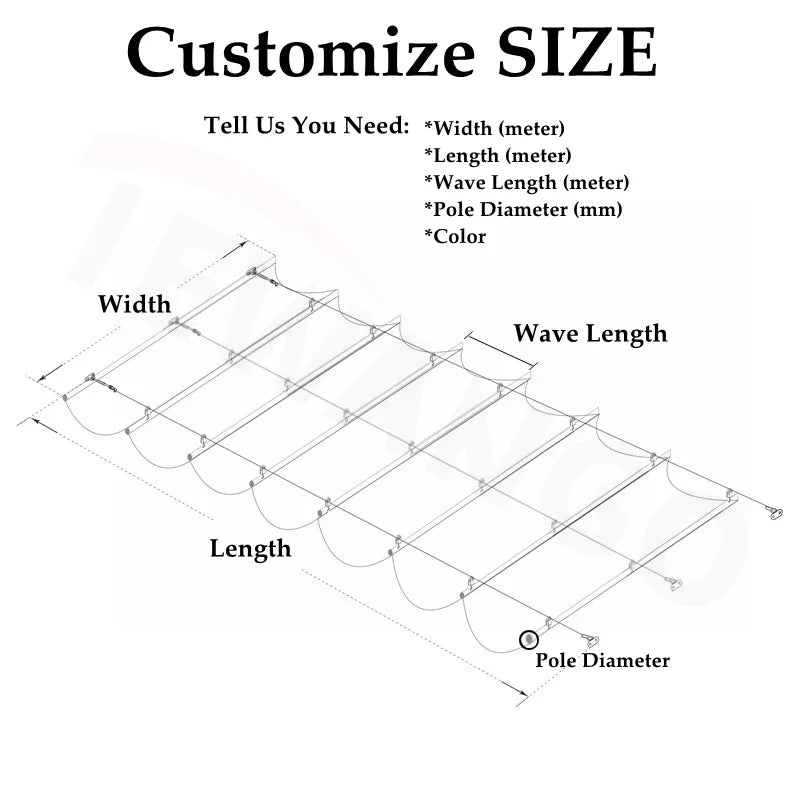 Retractable Wave Shade Canopy