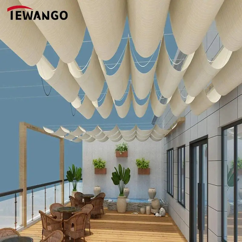 Retractable Wave Shade Canopy